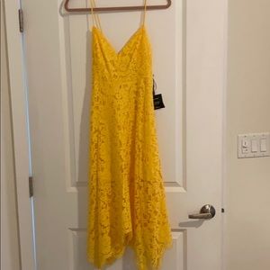 Yellow lace dress